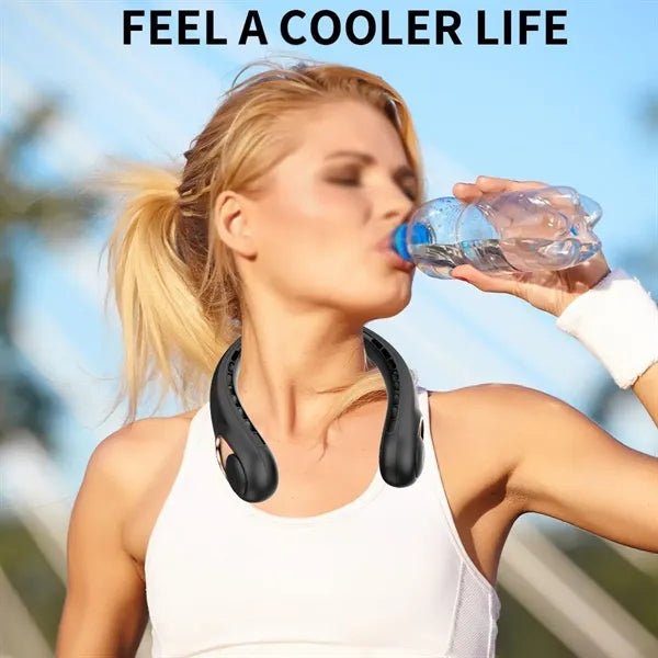 3-Speed Adjustable Whisper-Quiet Neck Fan with LED Display