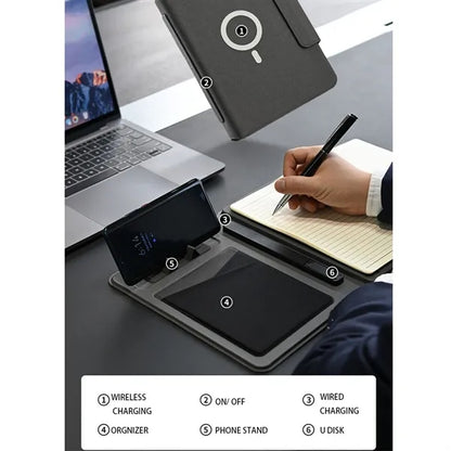 10000mAh Power Bank Padfolio with 32G USB Driver