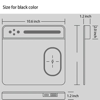 4 in 1 Mouse Pad with Fast Wireless Phone Charger Pen Holder