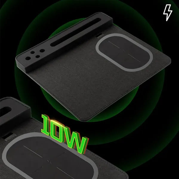 4 in 1 Mouse Pad with Fast Wireless Phone Charger Pen Holder