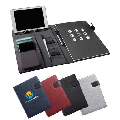 3 in 1 Padfolio Notebook Phone Stand USB Driver Organizer