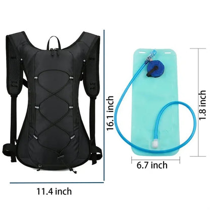Two-way Zipper Sports Backpack with Hydration Bladder