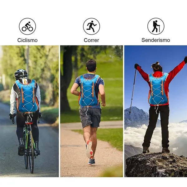 Two-way Zipper Sports Backpack with Hydration Bladder