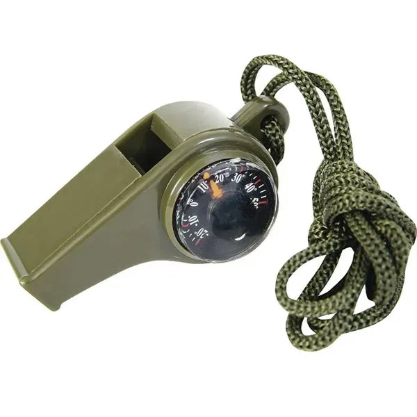 3 in 1 Whistle with Compass Thermometer