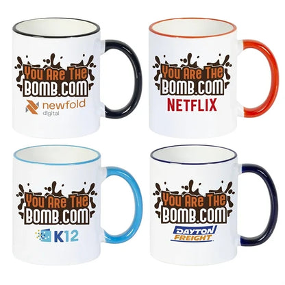 11 oz Color Handle Mug