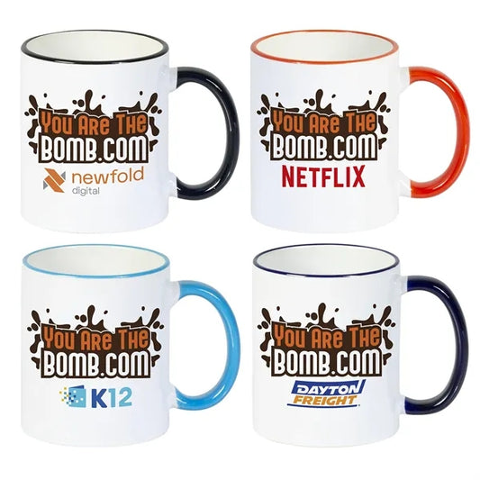 11 oz Color Handle Mug