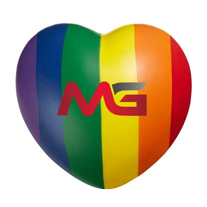 2.8In Heart Stress Reliever Rainbow Ball