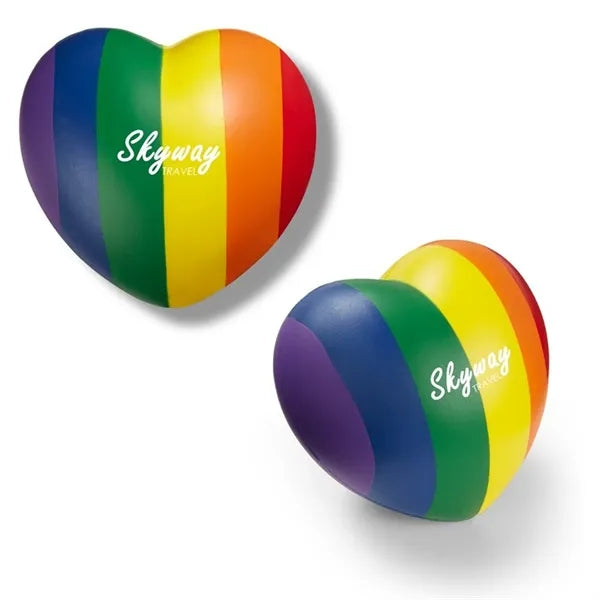 2.8In Heart Stress Reliever Rainbow Ball