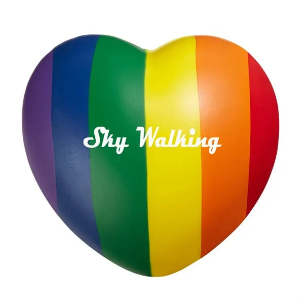 2.8In Heart Stress Reliever Rainbow Ball