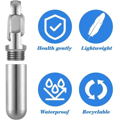 Pill Bottle Keychain Container 2.52*0.59In