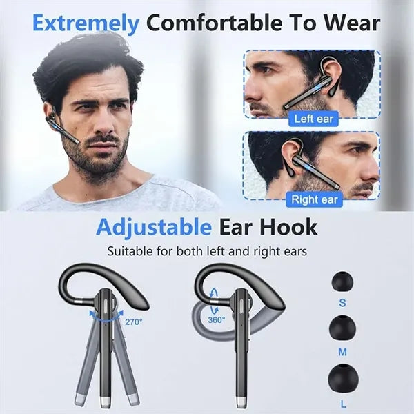 Bluetooth Wireless In Ear Headset with Built-in Mic