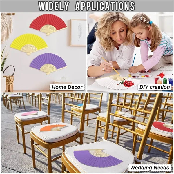 Paper Bamboo Folding Fan