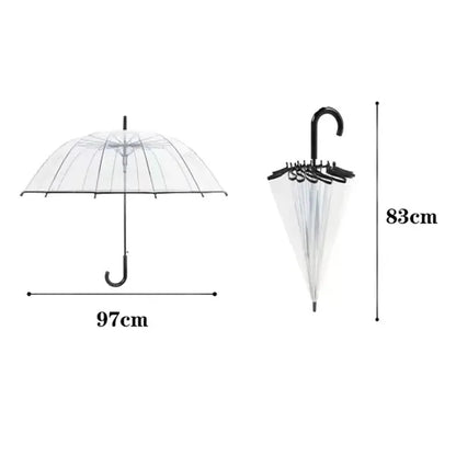 Long-handled Transparent Umbrella