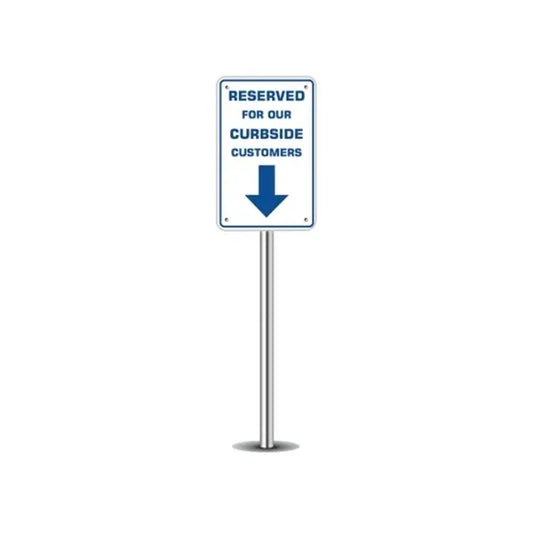 Reserved Parking for Curbside Customers Signs (1ft x 1ft)