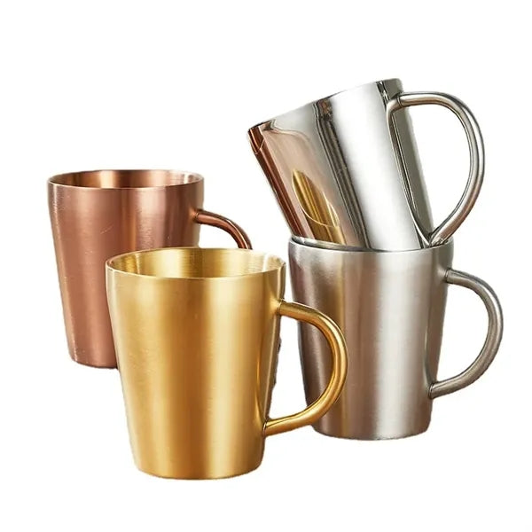 Unbreakable Stainless Steel 10.5 Oz Mugs