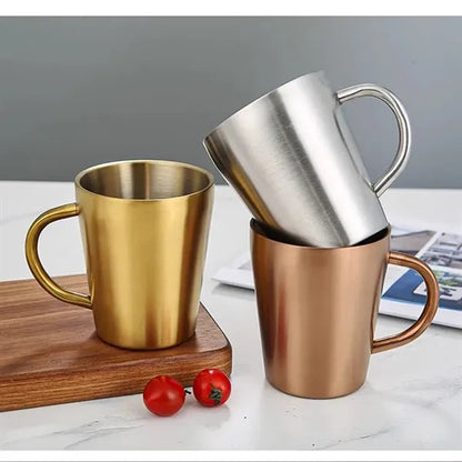 Unbreakable Stainless Steel 10.5 Oz Mugs