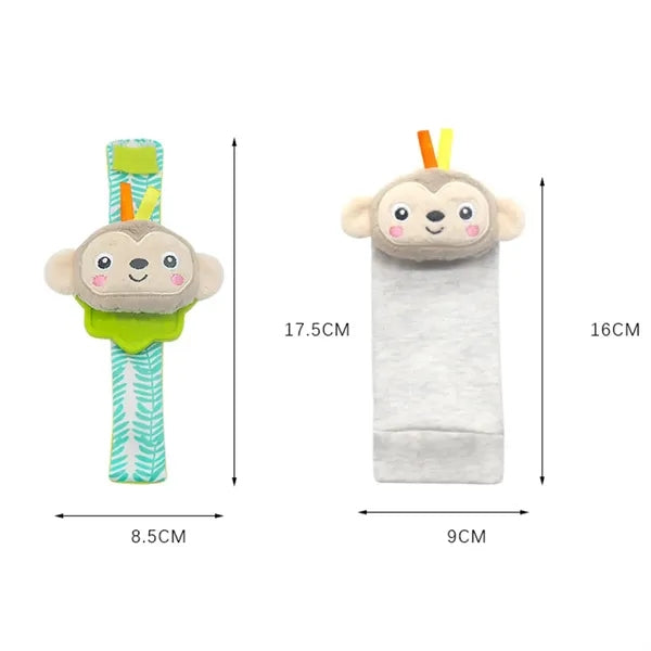 Baby Wrist Rattle Socks and Foot Finder Set