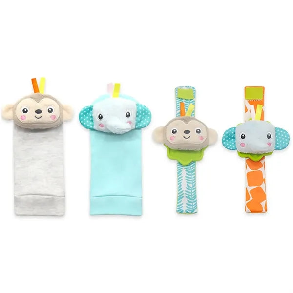 Baby Wrist Rattle Socks and Foot Finder Set