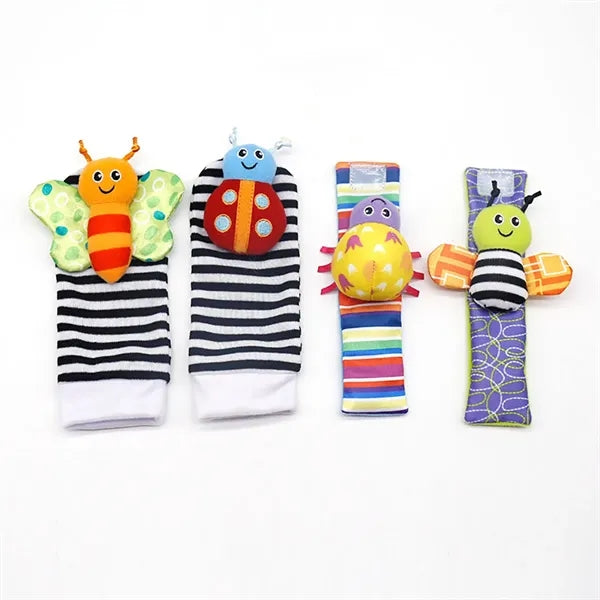 Baby Wrist Rattle Socks and Foot Finder Set