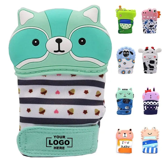 Silicone Teething Mitts with Adjustable Strap