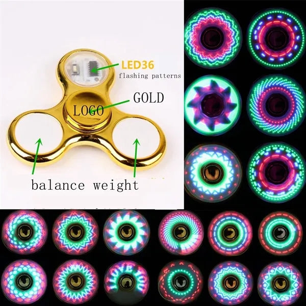 LED Light Changing Fidget Spinner Finger Toy