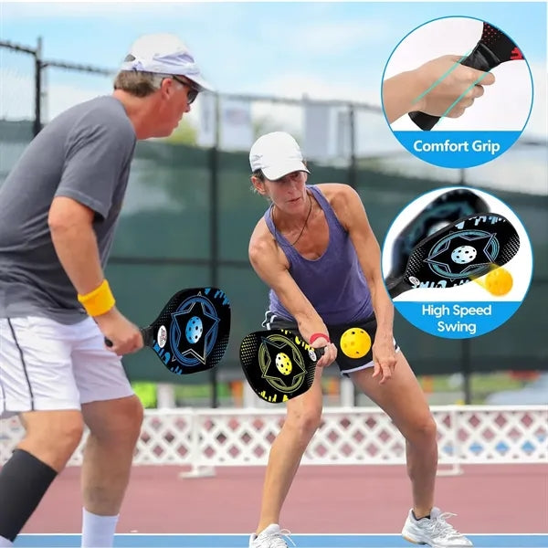 Wooden Pickleball Paddle & Ball Set w/ Kcraft Paper Box
