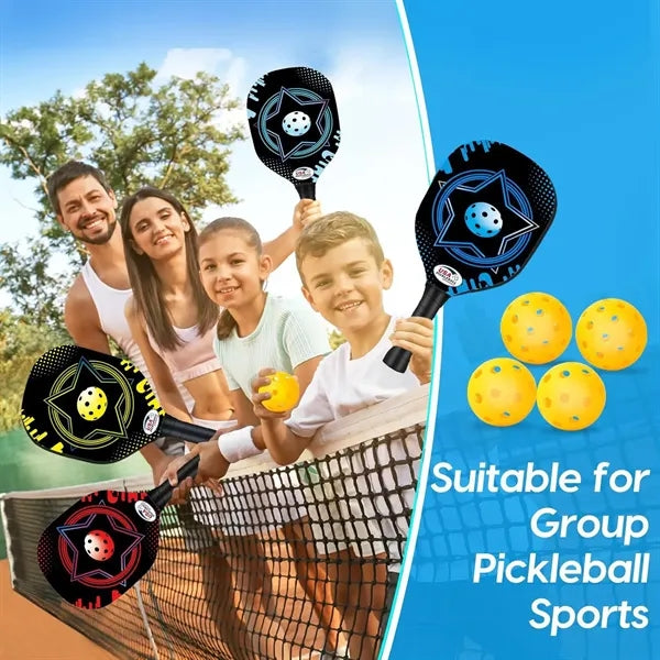 Wooden Pickleball Paddle & Ball Set w/ Kcraft Paper Box