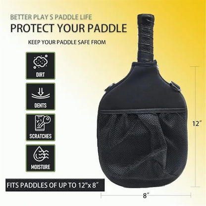 Fiberglass Pickleball Paddle & Ball Set w/ Shoulder Bag