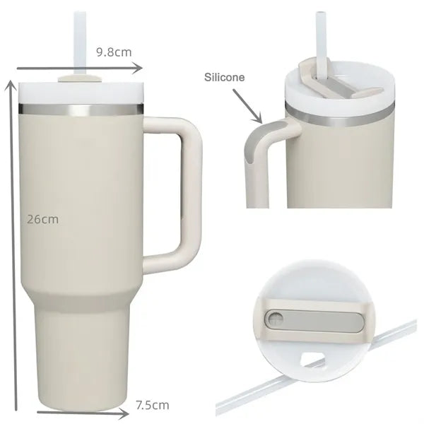 40oz Vacuum Insulated Tumbler with Lid and Straw