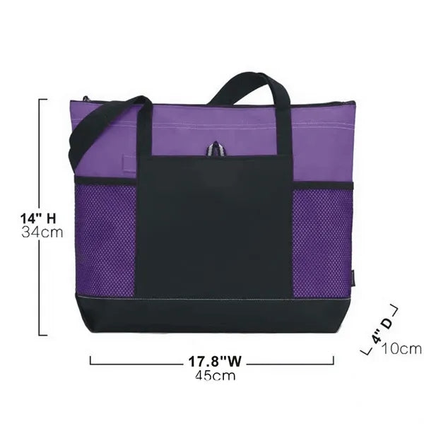 Oxford Zippered Tote Bag
