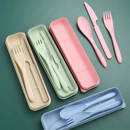 Portable Travel Utensils Set with Case