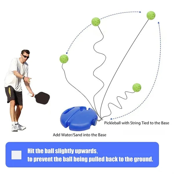 Wooden Pickleball Set w/ Rebound Trainer