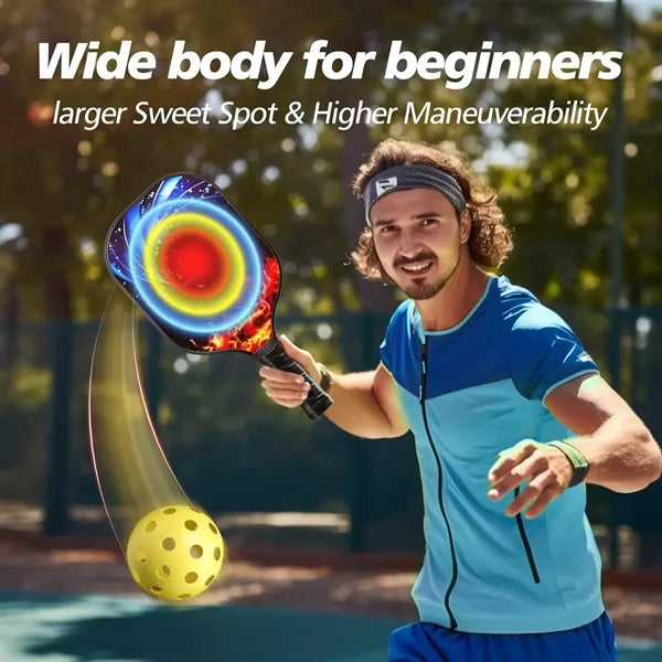 Wooden Pickleball Set w/ Rebound Trainer