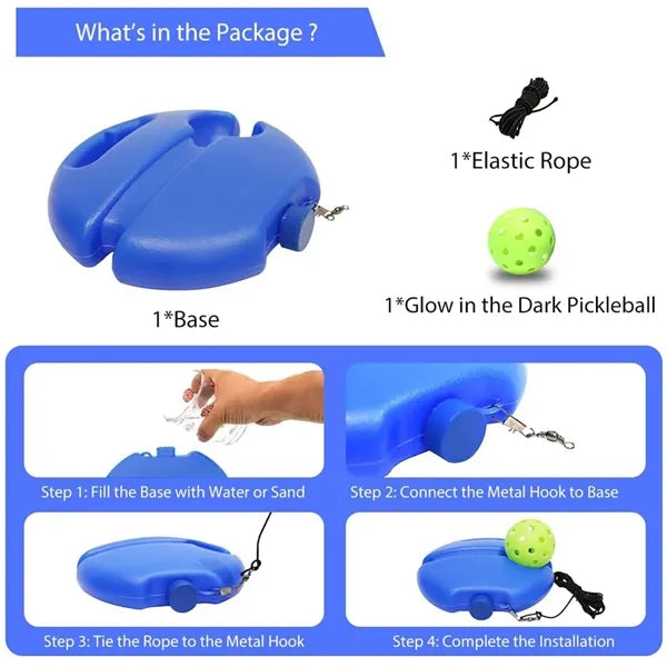 Wooden Pickleball Set w/ Rebound Trainer