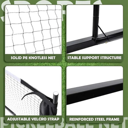 Pickleball Rack w/ Iron Stand & Carrying Bag