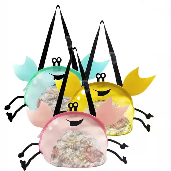Crab Seashell Mesh Bag
