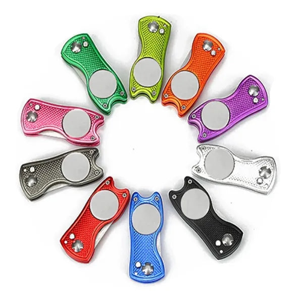 Metal Foldable Golf Divot Magnetic Button Tool