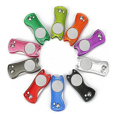 Metal Foldable Golf Divot Magnetic Button Tool