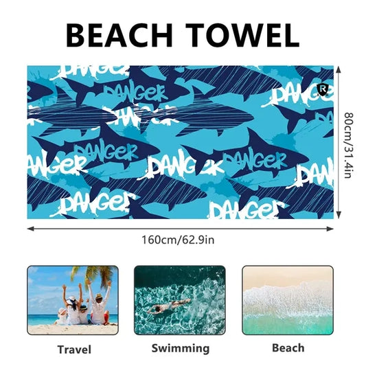 Microfiber Lightweight Thin Beach Towel Sandproof