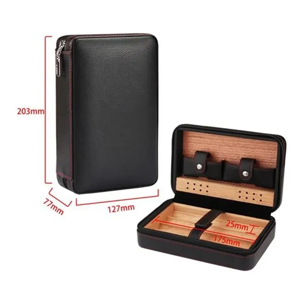 Portable Cigar Case Flask Gift Set