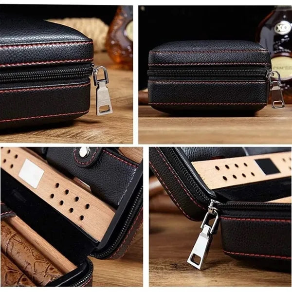 Portable Cigar Case Flask Gift Set