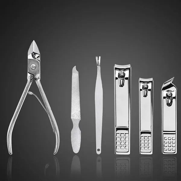 19 Pcs Stainless Steel Manicure Kit Nail Care Tools