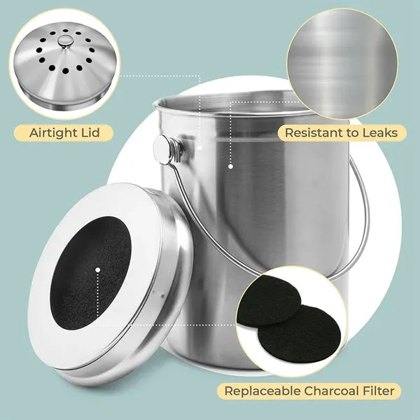 Stainless Steel Kitchen Composter
