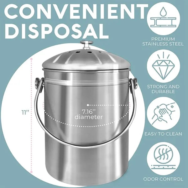 Stainless Steel Kitchen Composter