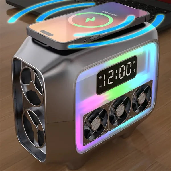 Wireless Charging Alarm Clock Speaker