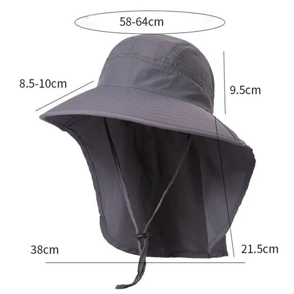 Fishing Cap with Neck Flap