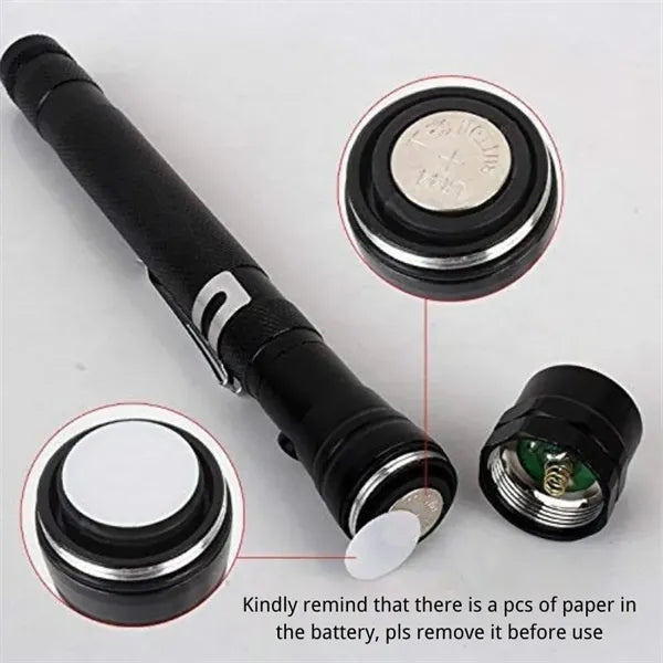 3 LED Telescopic Flashlights Torch