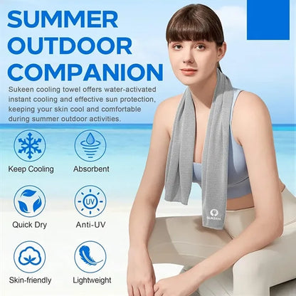 Breathable Chilly Towel with carry bottle