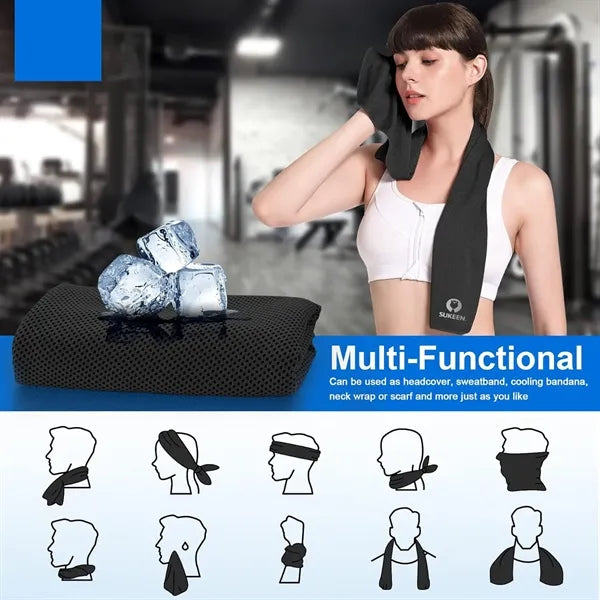 Breathable Chilly Towel with carry bottle