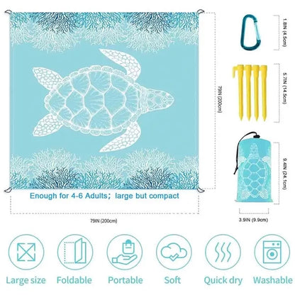 Large Sandproof Beach Blanket (79in*79in)